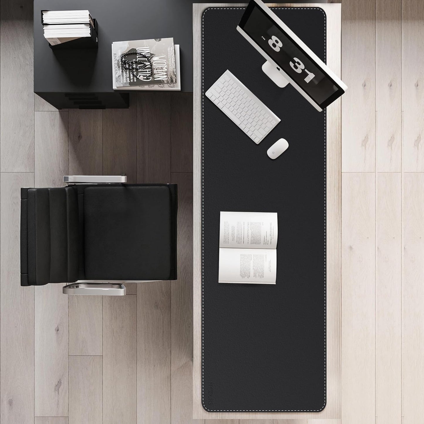 Mydours Extra Long 63" x 19.7" Desk Mat for Professionals - Cork Backing & PU Leather Surface, Waterproof Computer Desk Protector with Gaming-Friendly Texture, Ideal for Keyboards, Office Accessories