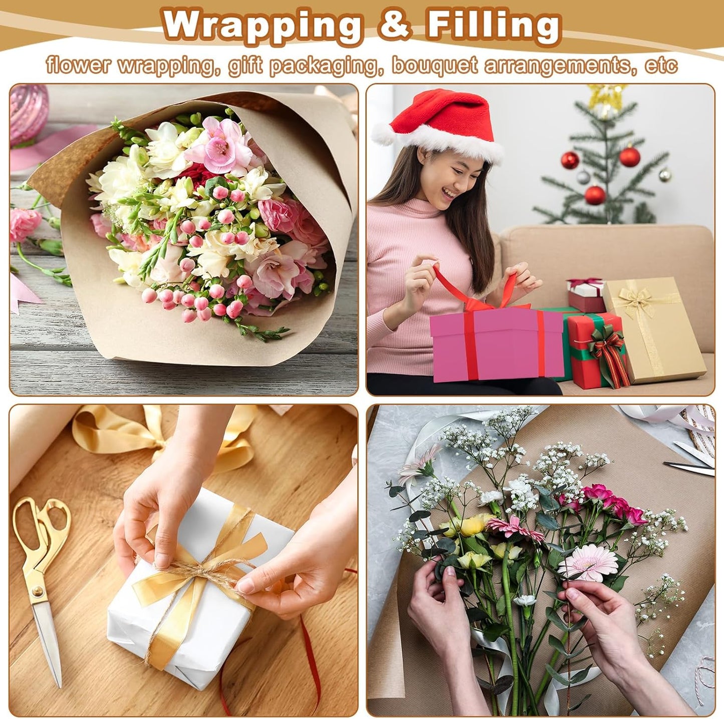 PATIKIL Wrapping Paper, 17" x 600"(49') 70 GSM Craft Paper Roll Kraft Packing Paper for Poster Bulletin Board, Gift Wrapping, Violet Blue