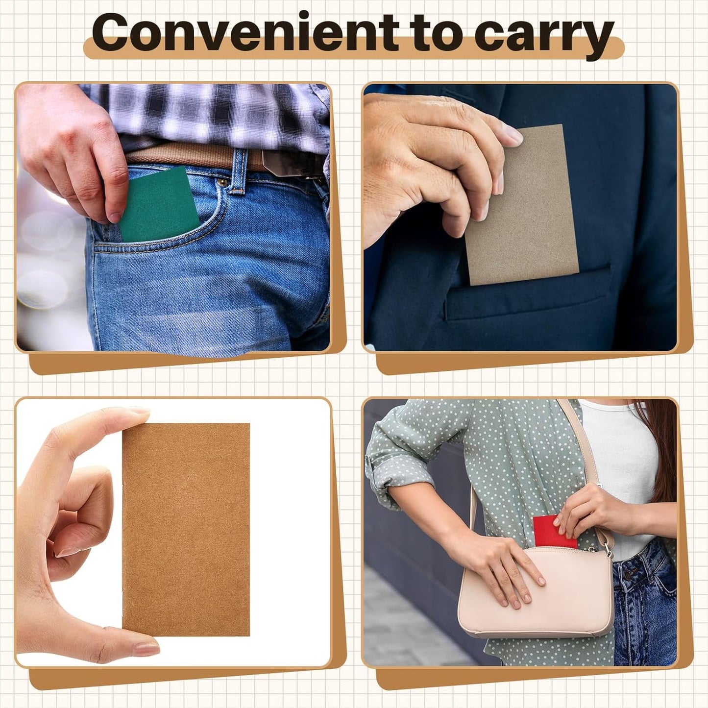 Outus 36 Pcs Pocket Notebook Mini Journal 2.5" x 4" Kraft Paper Mini Notepad Bulk Softcover Pocket Notepad Memo Diary Subject Notebooks for Student Traveler School(Multicolor, Blank Cover)