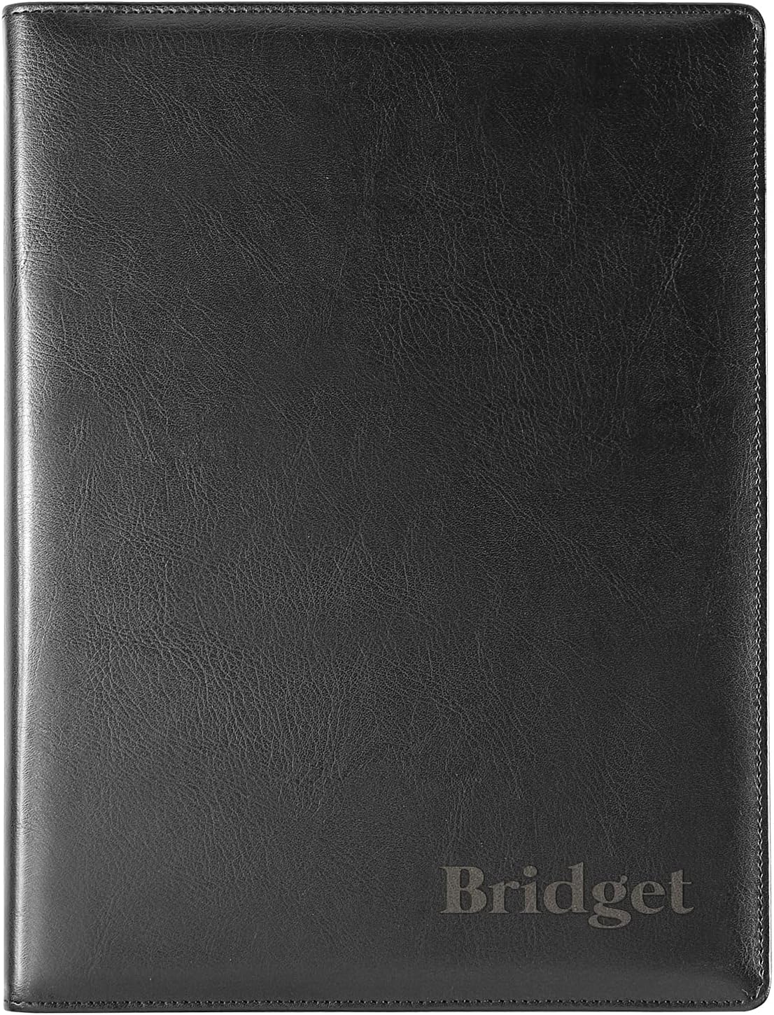 Personalized Leather Portfolio for Men, Perfect for Christmas, Birthday, Anniversary, Fathers Day, Black Padfolio Organizer Binder Portfolio for Colleagues Coworkers,Work Gift for Men Birthday Husband
