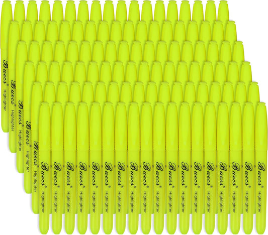 Highlighters Bulk Pack, 108 Count, Chisel Tip,Fluorescent Yellow, suitable for Adults Highlighting Planner Notes, Office School Supplies