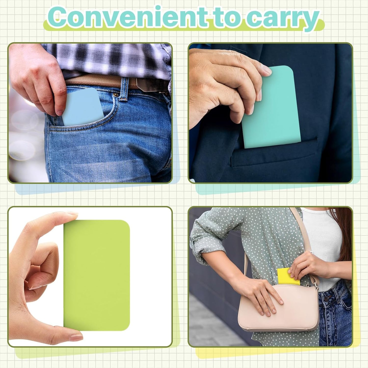 Outus 36 Pcs Pocket Notebook Mini Journal 2.5" x 4" Kraft Paper Mini Notepad Bulk Softcover Pocket Notepad Memo Diary Subject Notebooks for Student Traveler School(Candy Color, Blank Cover)