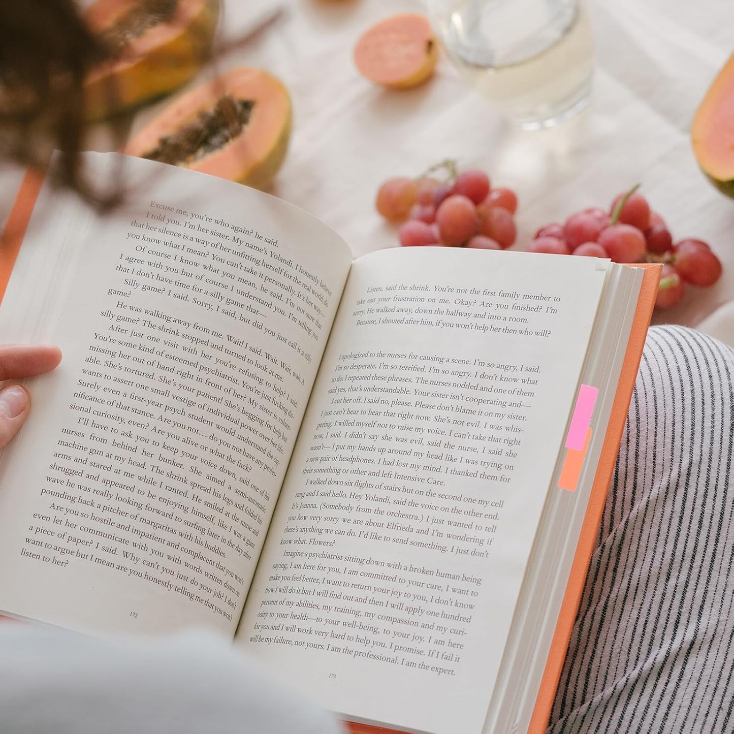 Gatuida 180Pcs Colorful Book Tabs Large Sticky Annotation Paper Tabs for Books Notebooks Binders Writable and Repositionable Index Markers for Students Teachers Reading and Note Taking