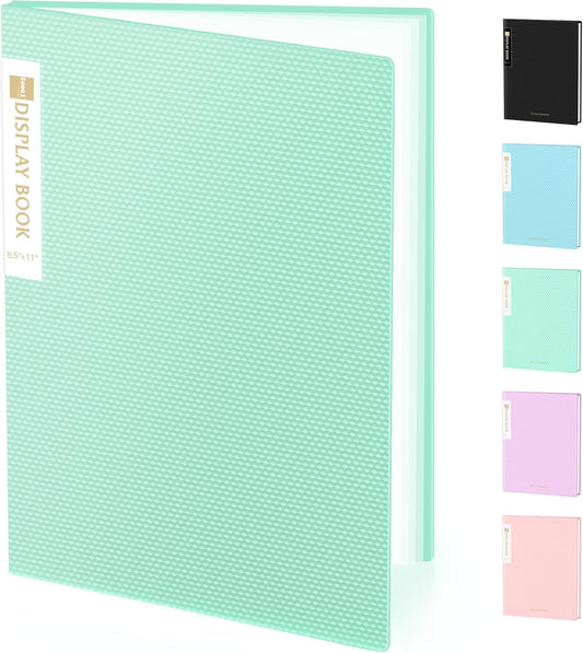 Sooez Binder with Plastic Sleeves 30-Pocket, Displays 60 Pages, 8.5x11 Presentation Folders with Clear Sheet Protectors, Art Portfolio Binder for Certificate & Office Project, Document Organizer