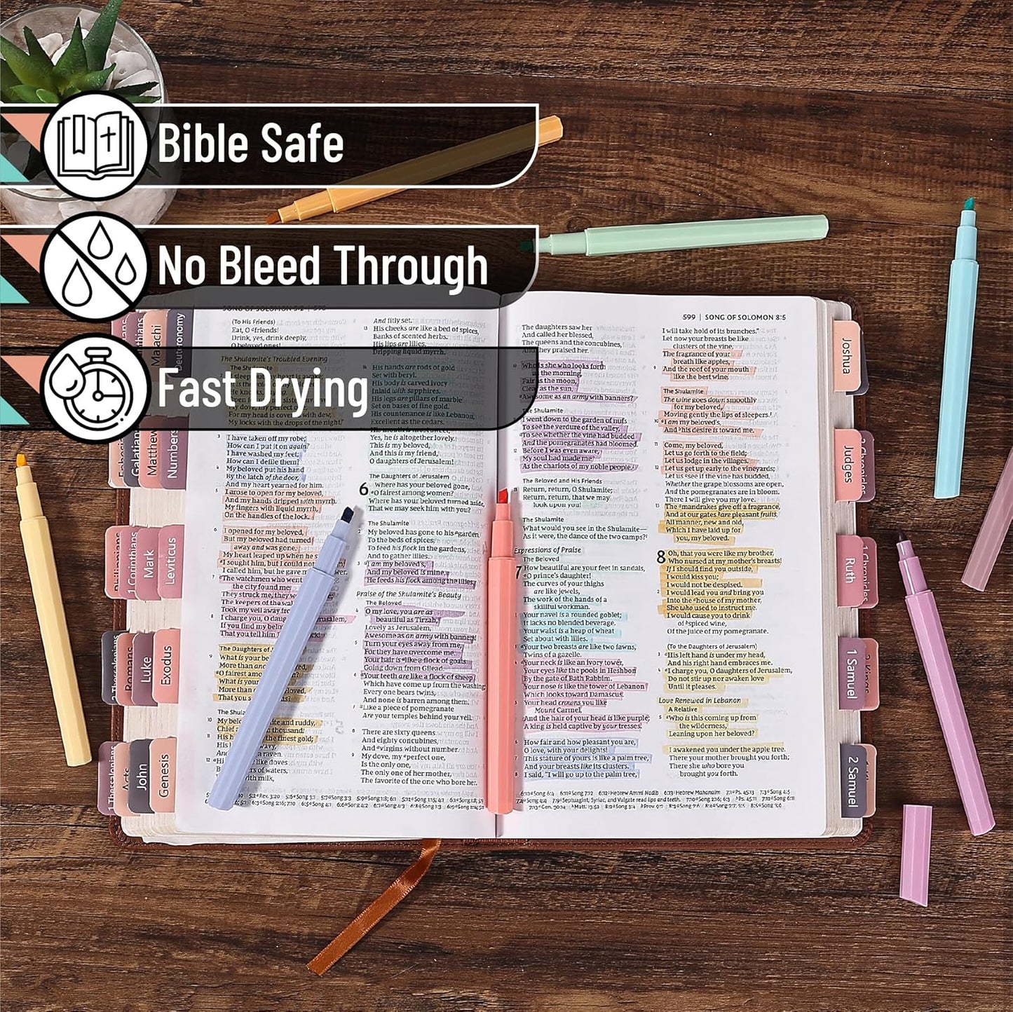 Mr. Pen- Aesthetic Highlighters, 8 pcs, Chisel Tip, Assorted Colors, Bible Highlighters No Bleed