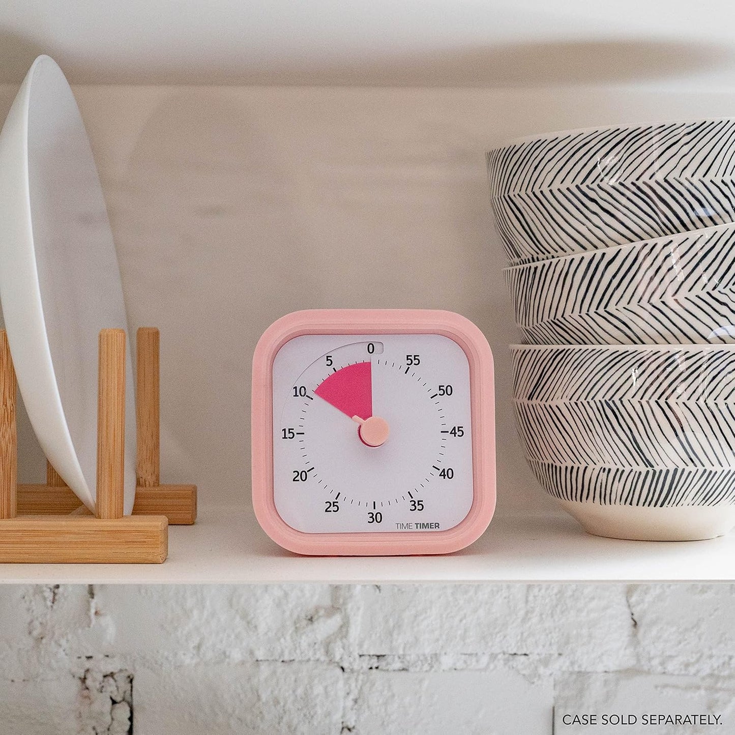 TIME TIMER Home MOD - 60 Minute Kids Visual Timer Home Edition - for Homeschool Supplies Study Tool, Timer for Kids Desk, Office Desk and Meetings with Silent Operation (Peony Pink)